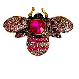 Crystal Bee Broach